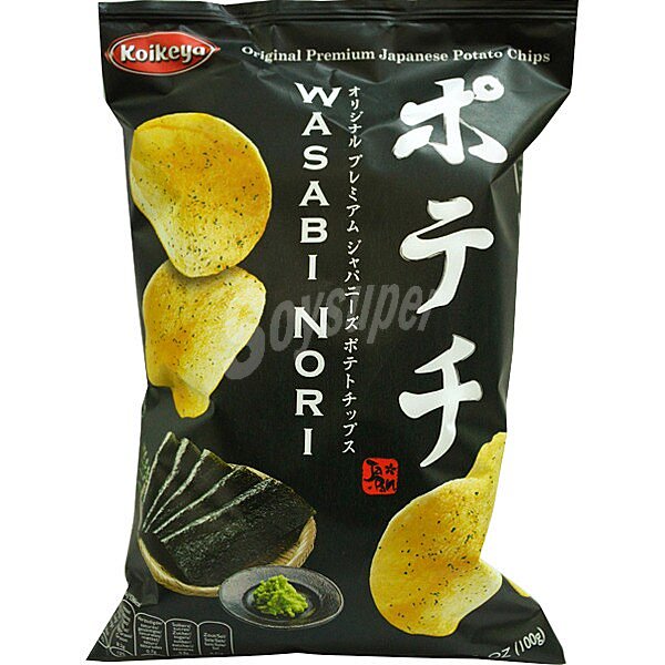 Patatas fritas con wasabi y alga nori