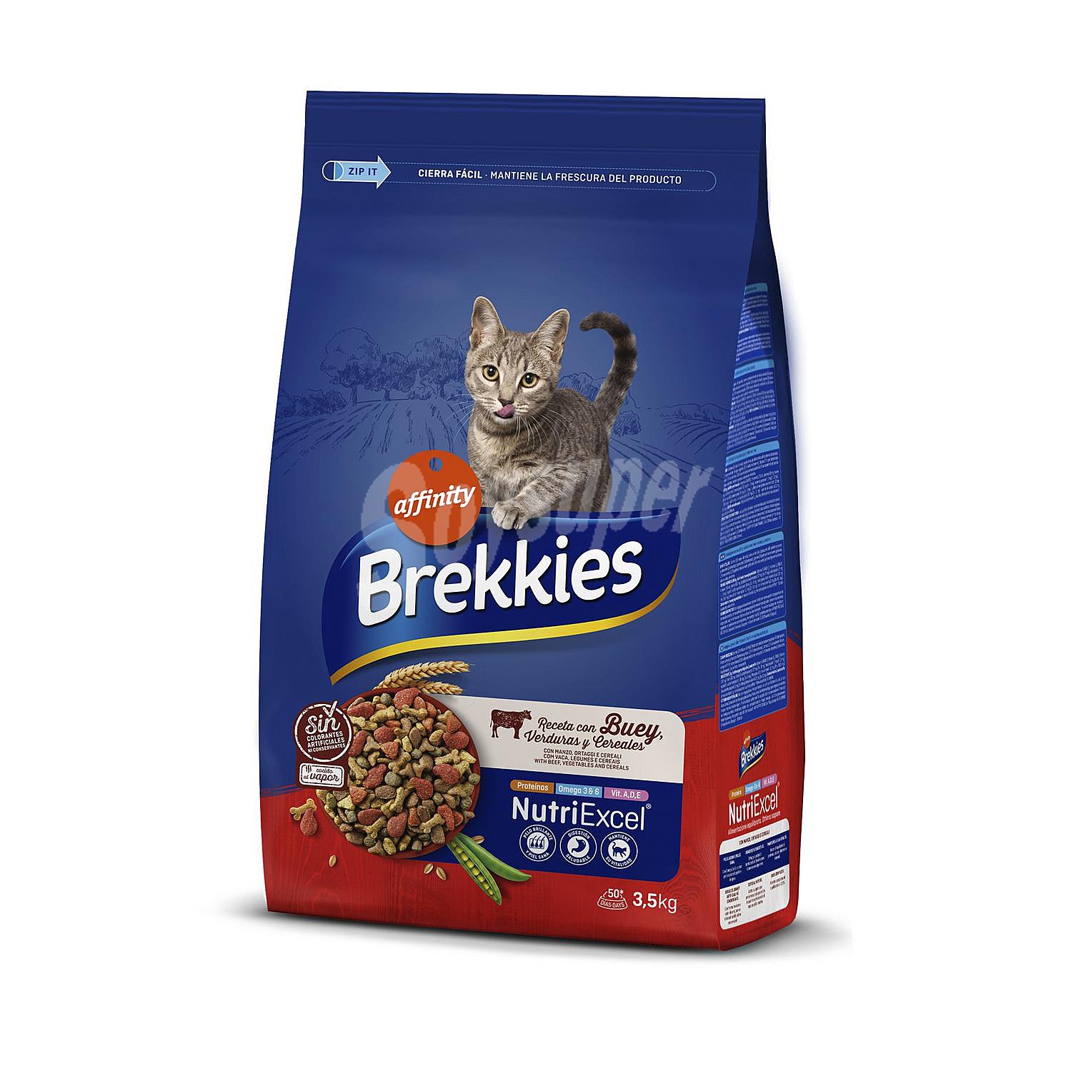 Pienso de buey para gato adulto Brekkies