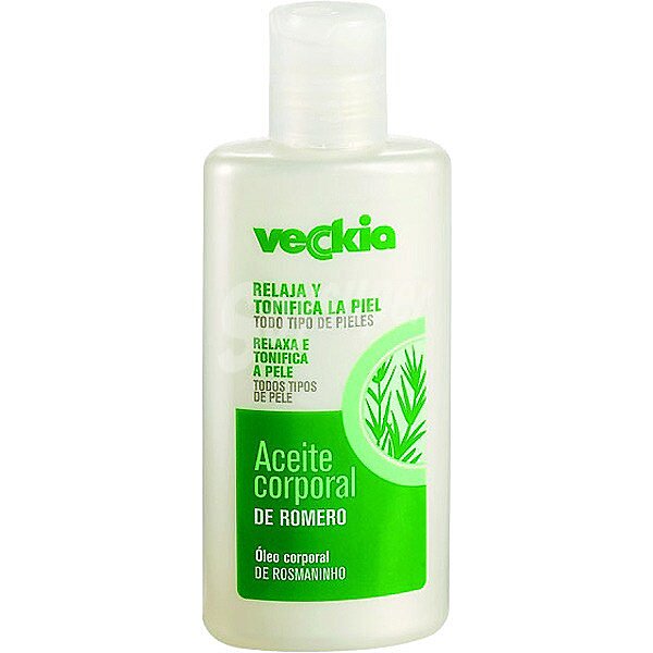 Aceite corporal de romero para todo tipo de piel frasco 150 ml relaja y tonifica