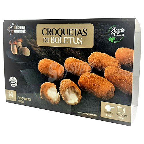 LA ribera Croquetas de boletus, elaboradas sin gluten LA ribera Gourmet