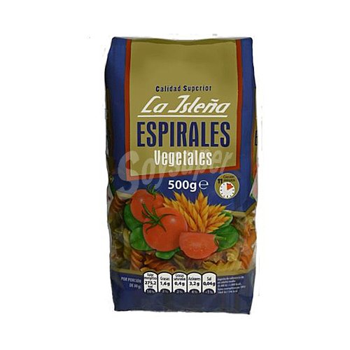 LA isleña Pasta espirales con espinacas y tomate LA isleña