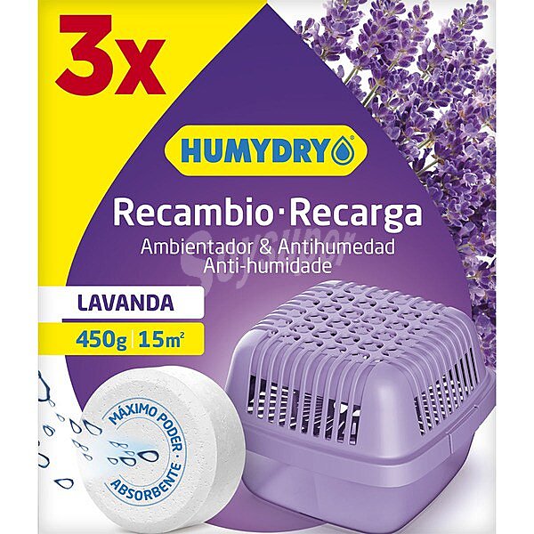 Antihumedad aroma lavanda pack 2 recambios