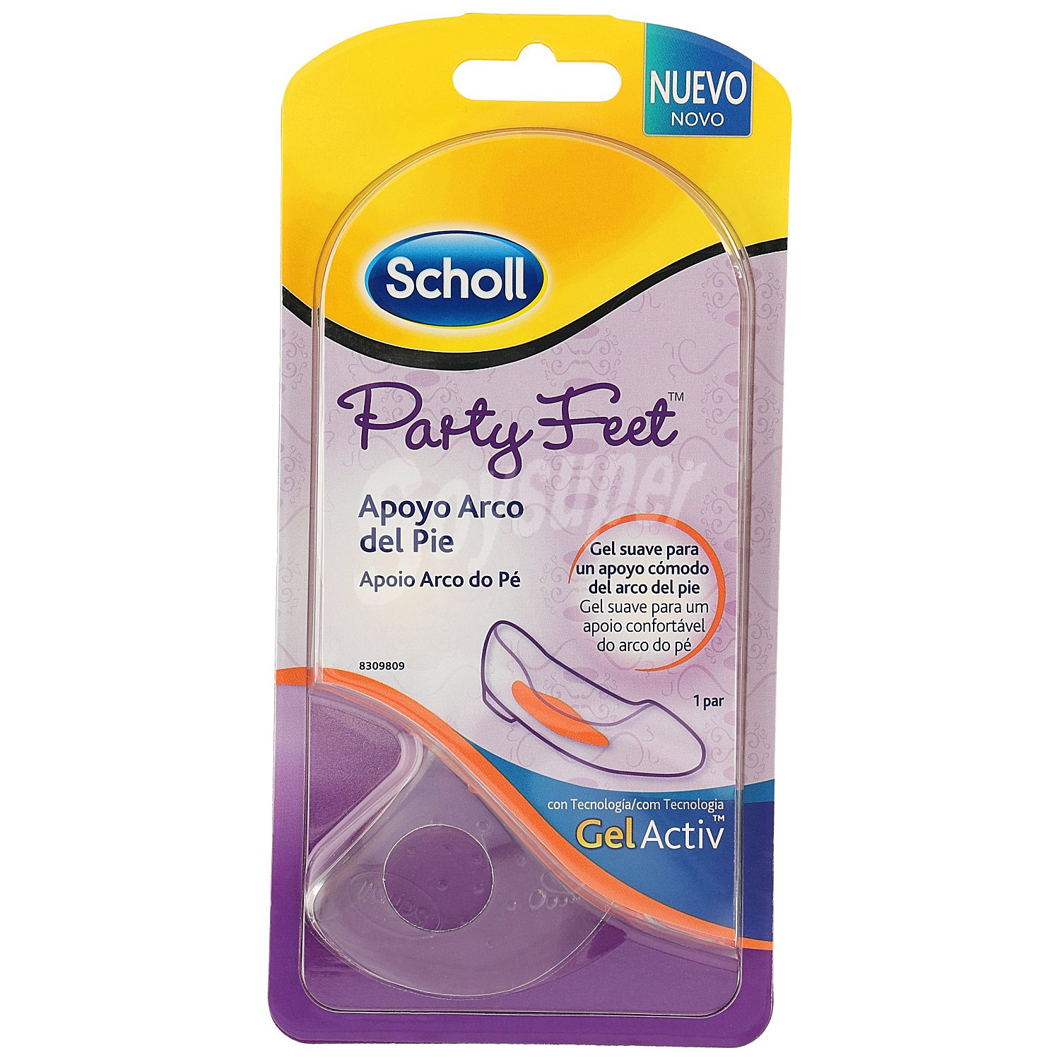 Gel activ apoyo arco del pie party feet blíster 1 par