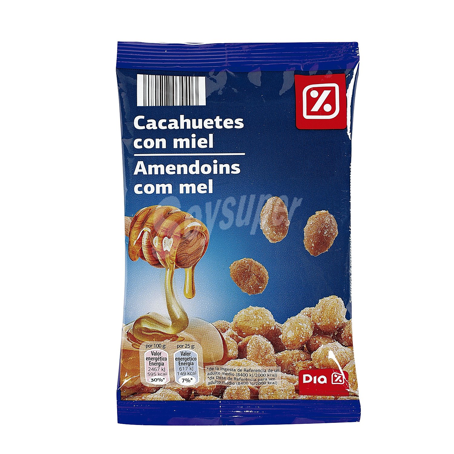 Cacahuetes con miel