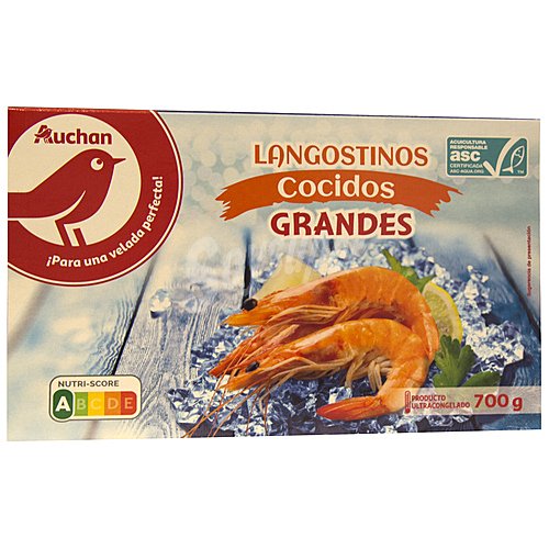 Producto alcampo Langostinos grandes 21/28, cocidos y ultrancongelados producto alcampo (p.n)