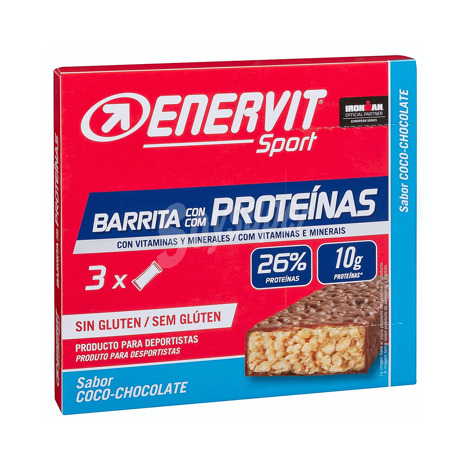 Barrita proteinas coco-chocolate para deportistas