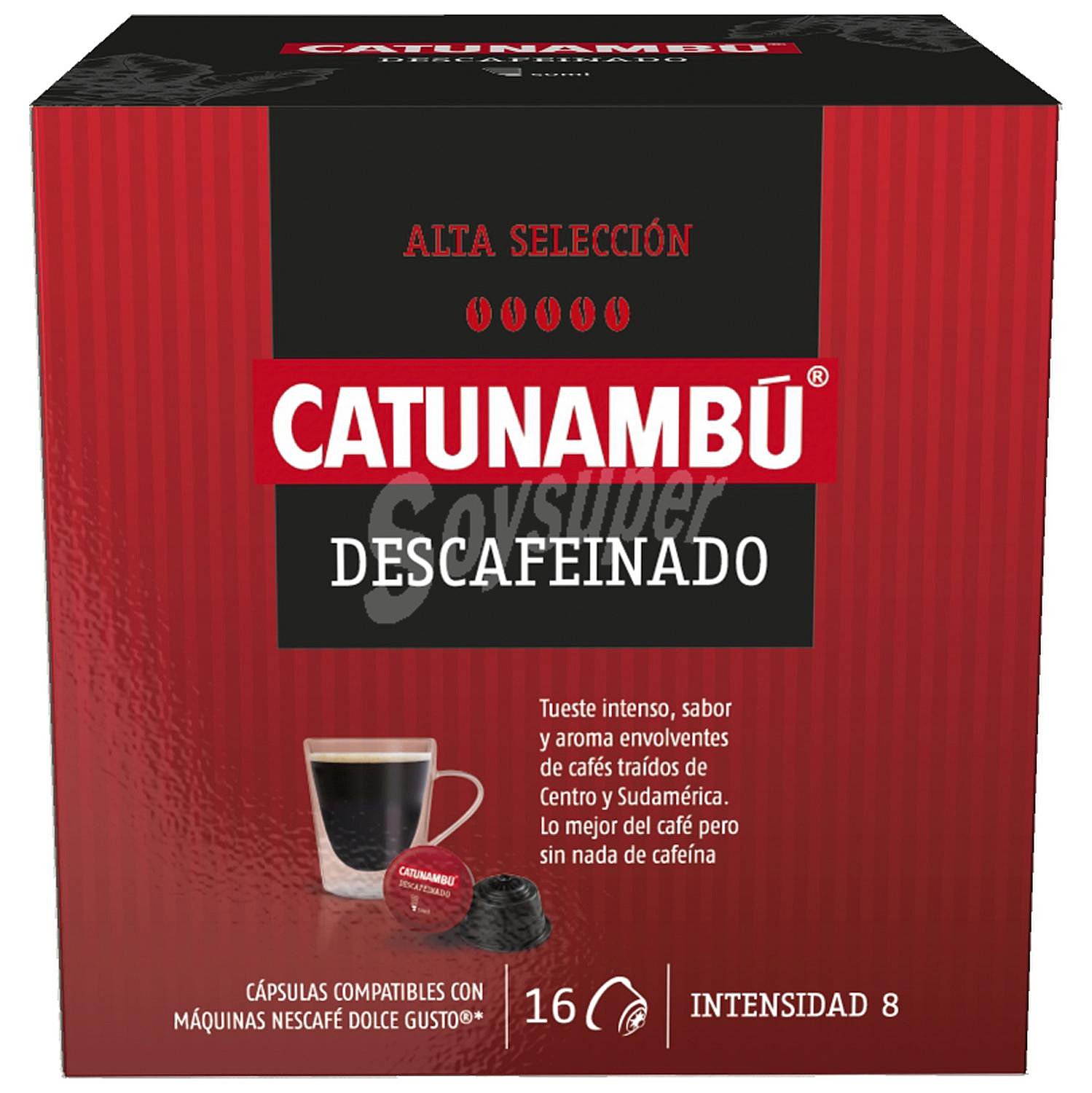 Café descafeinado en cápsulas Catunambú compatible con