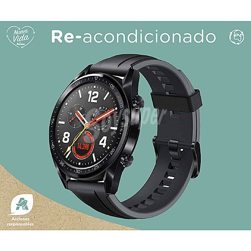 Smartwatch huawei Watch GT (reacondicionado), 46mm, pantalla Amoled, gps, frecuencia cardiáca