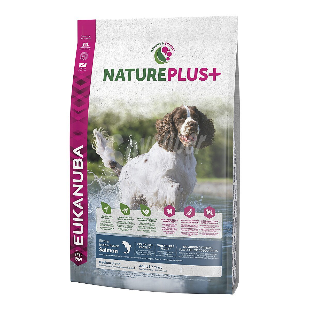 Natureplus+ adult medium breed pienso especial para perros adultos de razas medianas rico en salmón