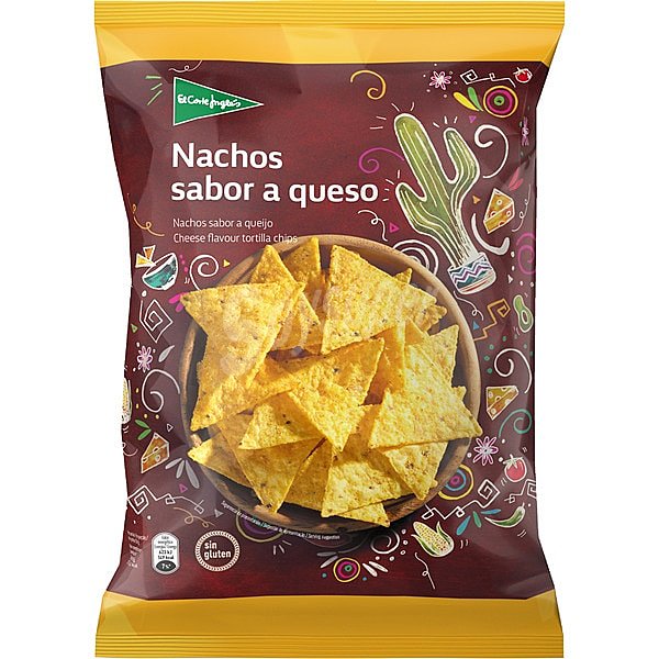 Nachos fritos de maíz sabor queso