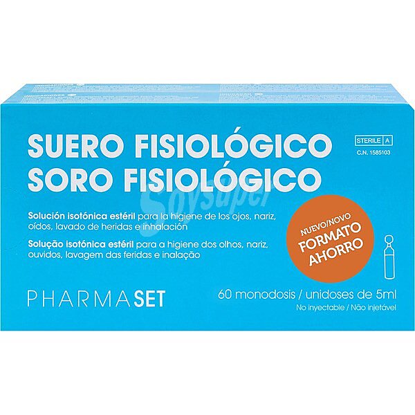 Suero fisiológico para higiene nasal y ocular 2x5mlx30