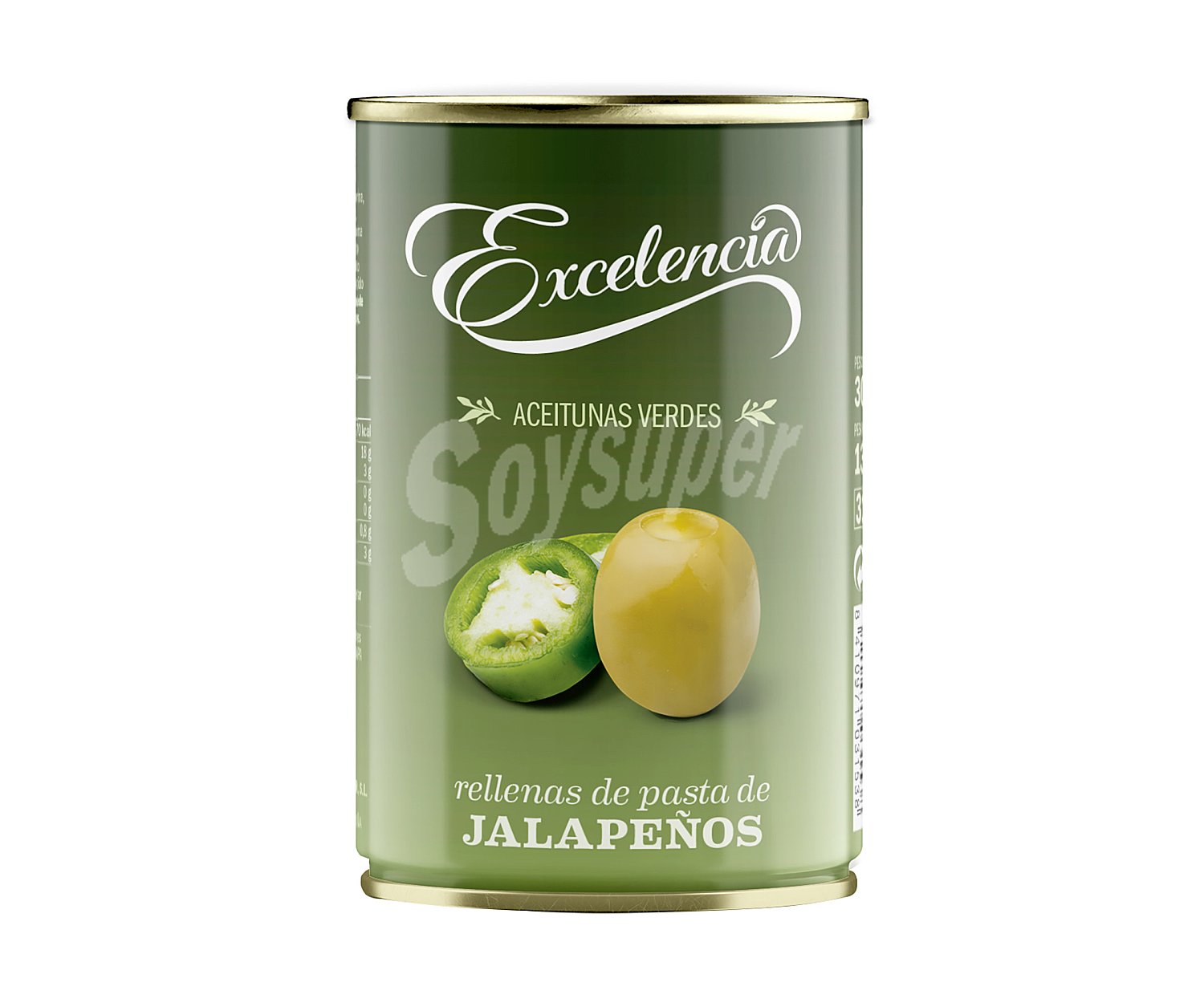 Excelencia Aceitunas verdes manzanilla rellenas de jalapeño excelencia