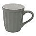 Taza de gres color gris con relieve exterior, 0,3 litros, actuel.