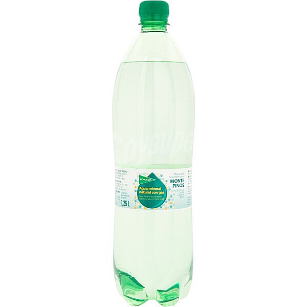 Agua mineral natural con gas