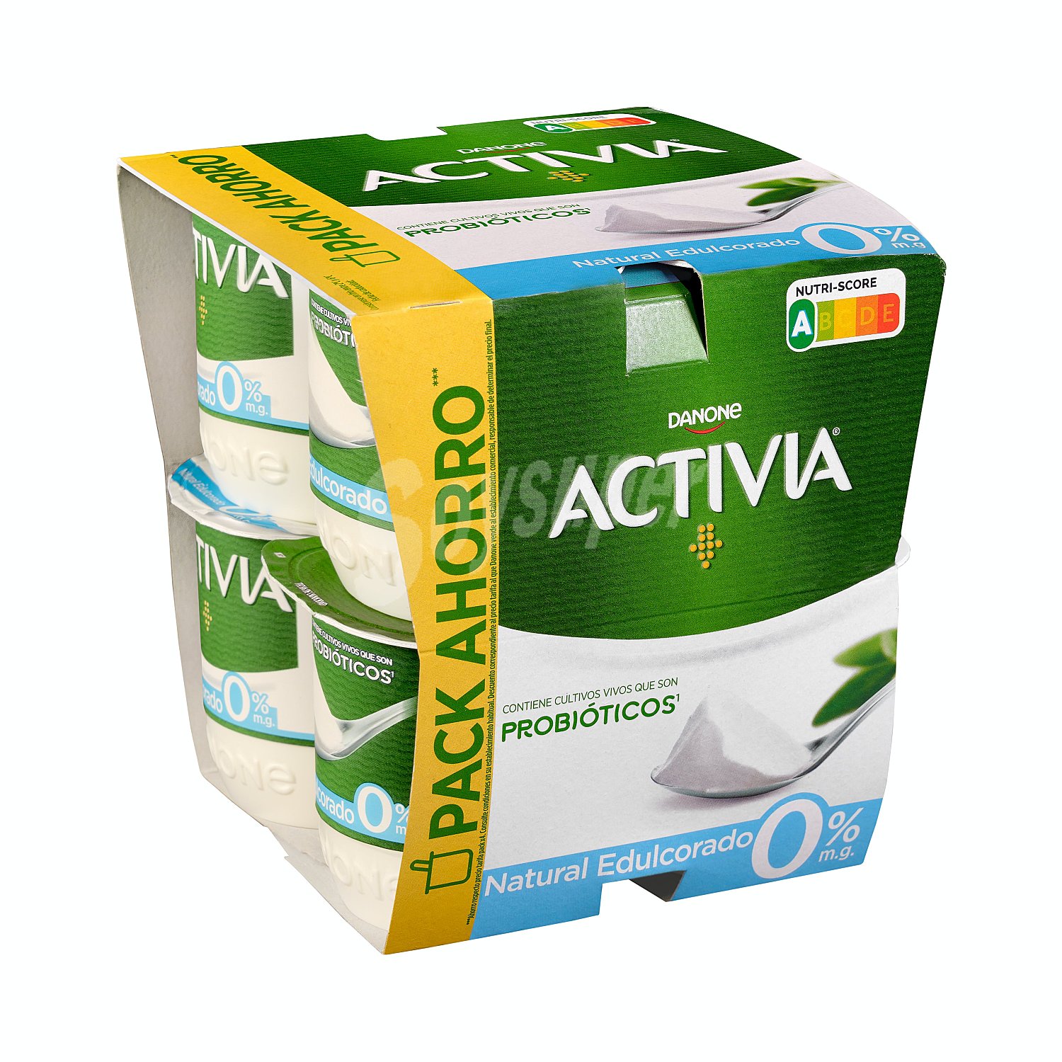 Bífidus desnatado (0% materia grasa) y con sabor natural edulcorado activia 0% de Danone