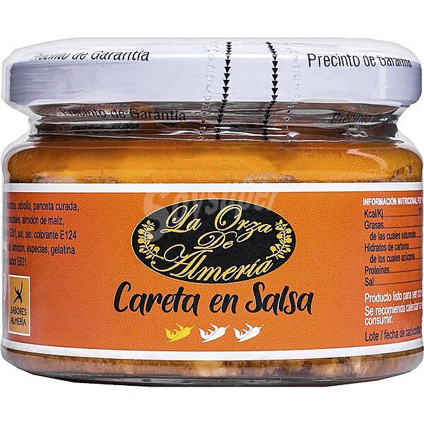 Careta en salsa sin gluten sin lactosa