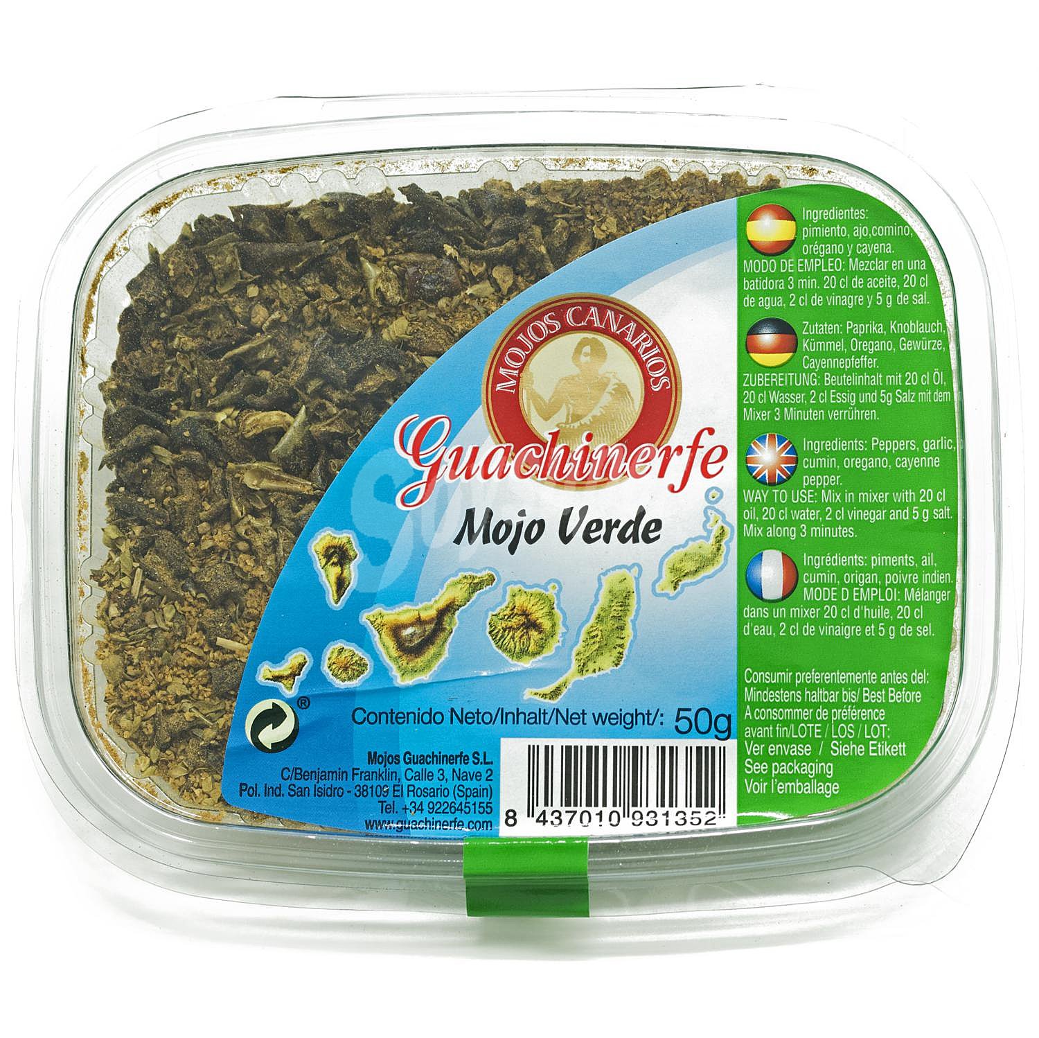 Mojo verde deshidratado