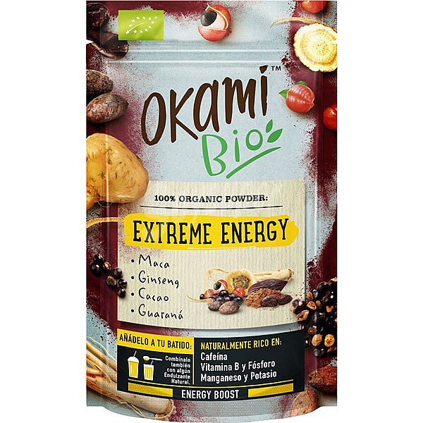 Extreme Energy maca, gingseng, cacao y guaraná ecológico en polvo