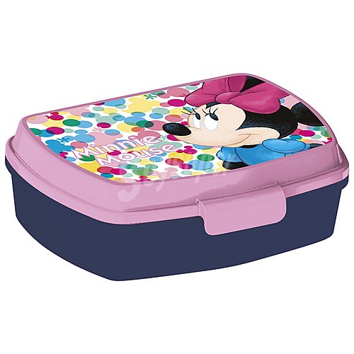 Sandwichera infantil rectangular diseño minnie.