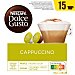 Café Cappuccino Premium arábica y robusta de Colombia, Brasil y Vietnam de café + 15 cápsulas de leche