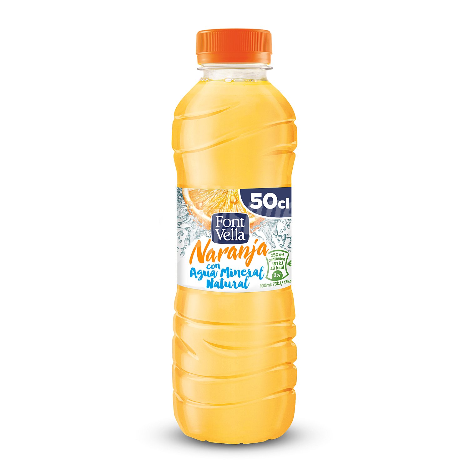 Agua mineral con zumo de naranja