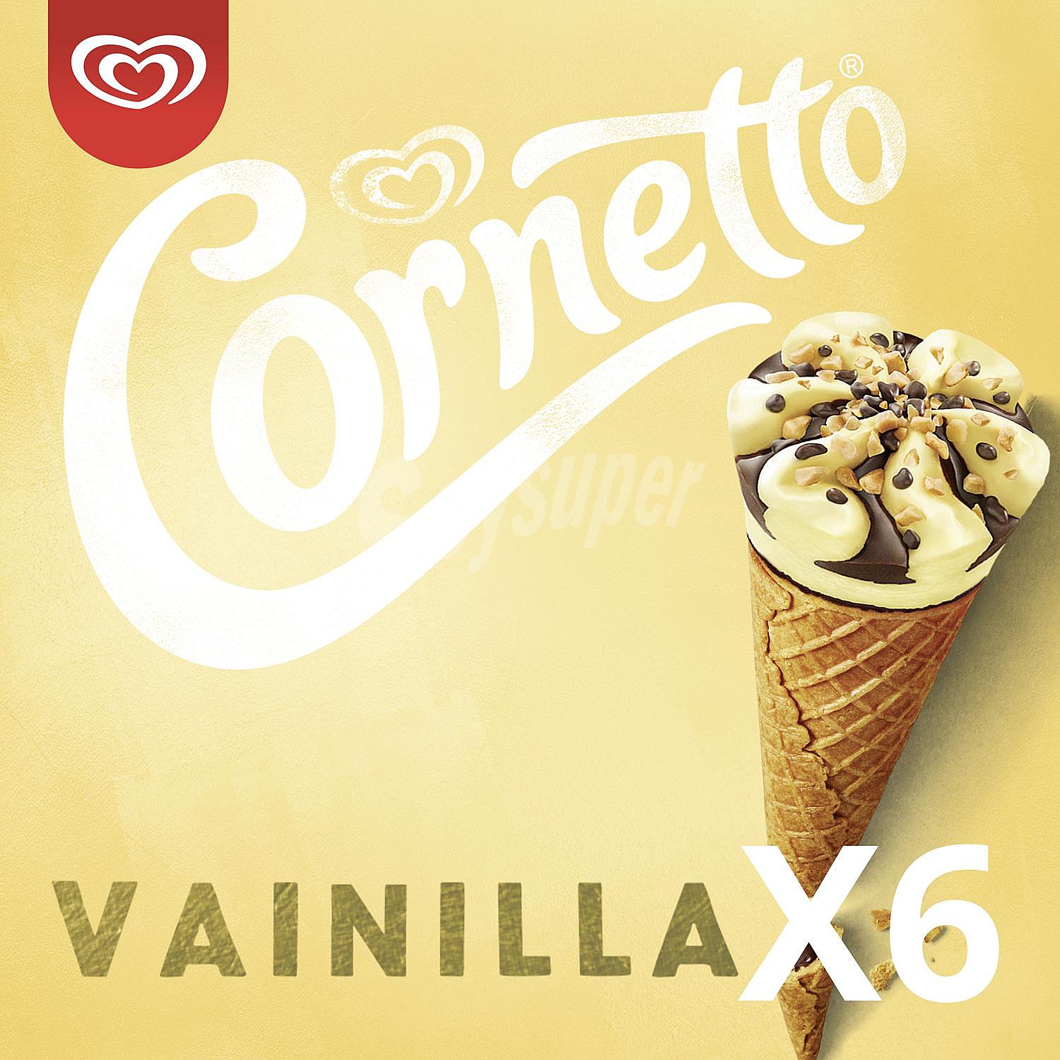 Conos con helado de vainilla