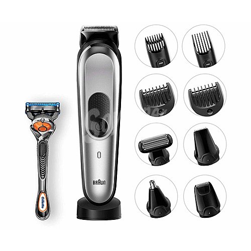 Set de arreglo personal 10 en 1 braun MGK7021, sin cable, uso en seco, para cara, cuerpo y cabello