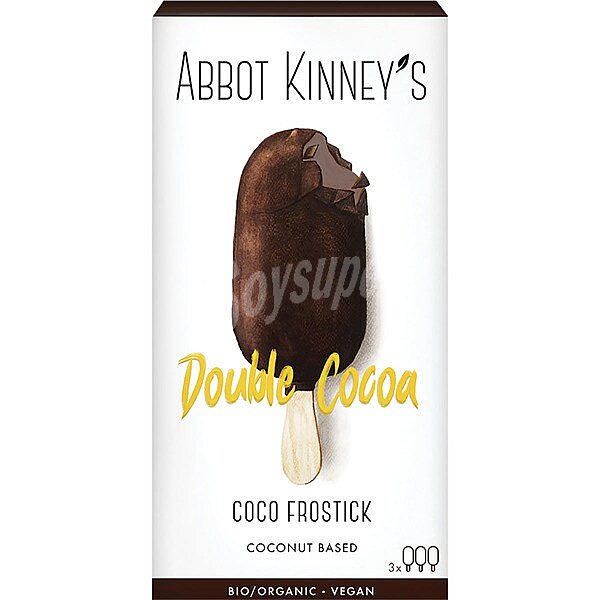 Coco Frostick helado doble chocolate ecológico y sin gluten kinney's