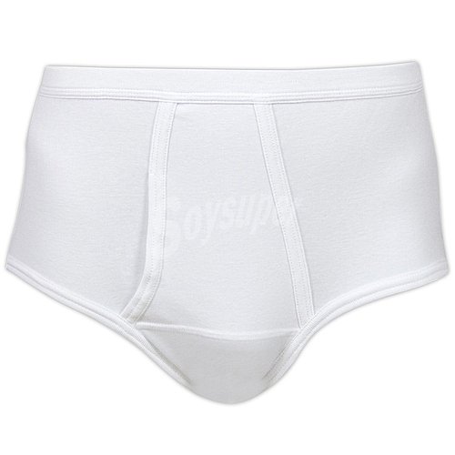 Calzoncillo con bragueta abierta abanderado 985, color blanco, talla 56