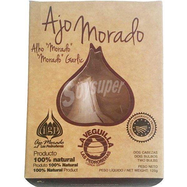 ajo morado 100% natural 2 cabezas