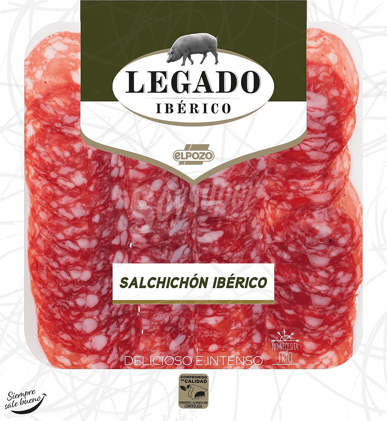 Legado ibérico Salchichón ibérico, elaborado sin gluten y cortado en finas lonchas legado ibérico Selección