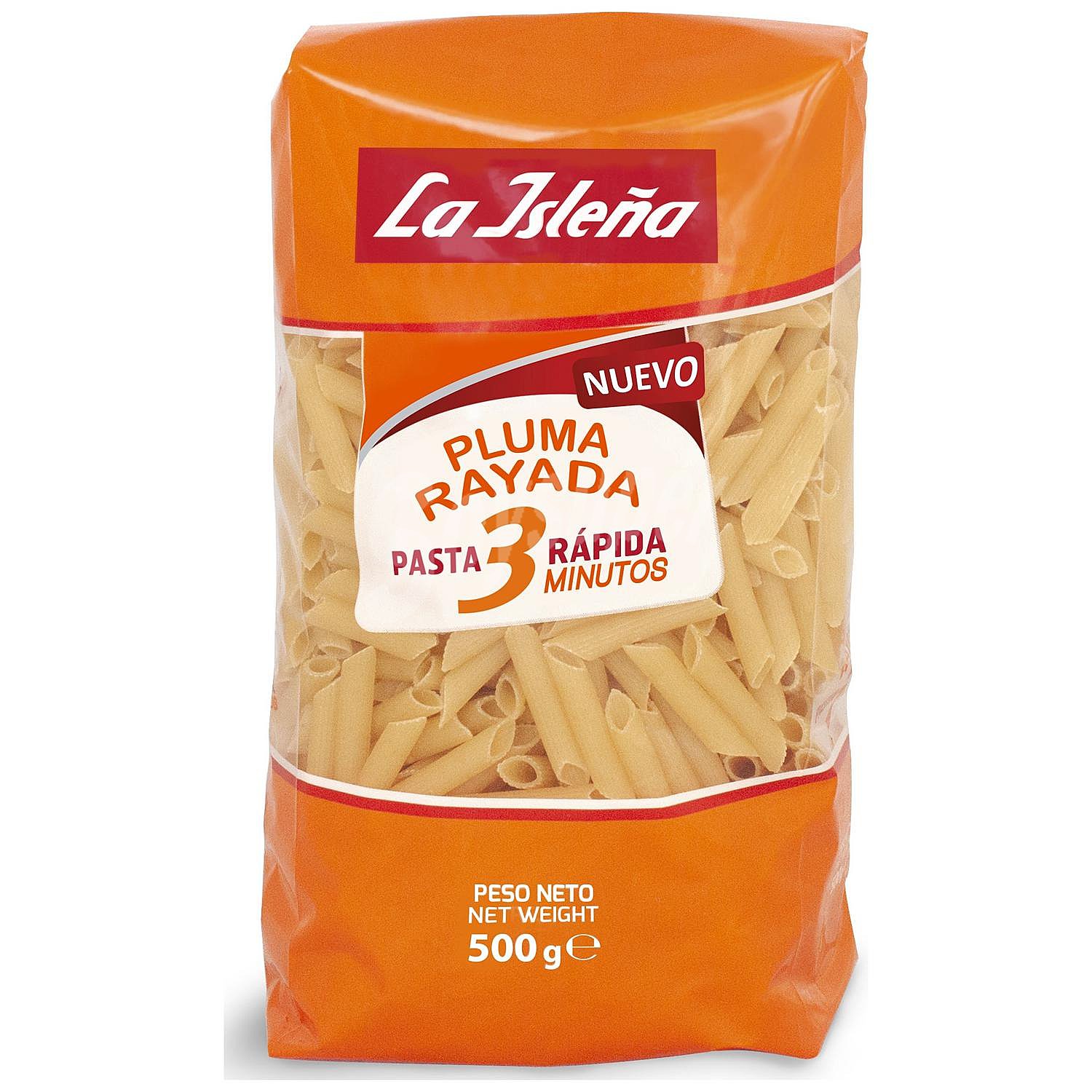 Macarrones pluma rayada pasta rápida 3 minutos