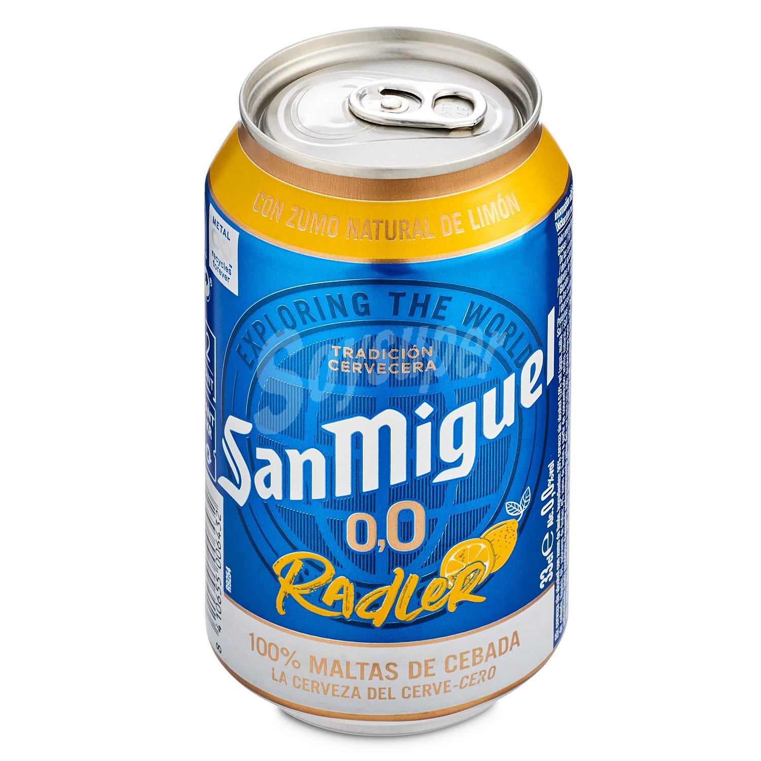 Cerveza (0,0% alcohol) con sabor a limón SAN miguel radler