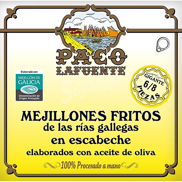 Mejillones fritos en escabeche de las rías gallegas 6-8 piezas