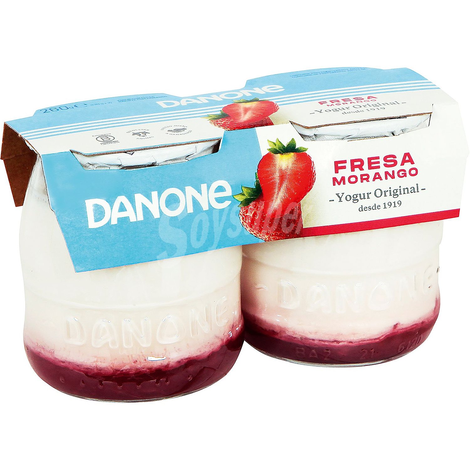 Yogur cremoso artesanal con fresas