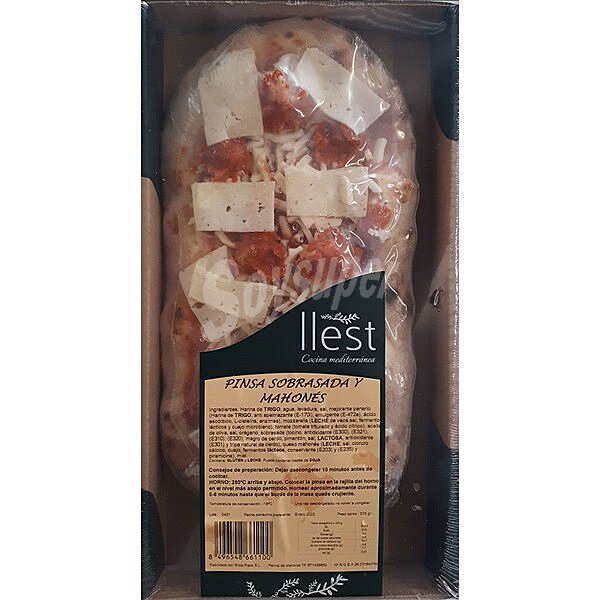 Pizza de sobrasada y mahones estuche 375 G