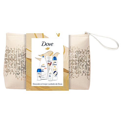 Dove Neceser con cierre de cremallera con productos para el cuidado y la higiene corporal