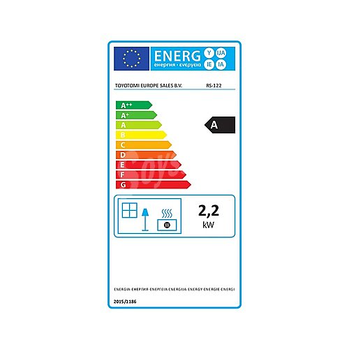 Estufa de parafina de mecha zibro RS-122, potencia max: 2,2kW, capacidad , encendido automático