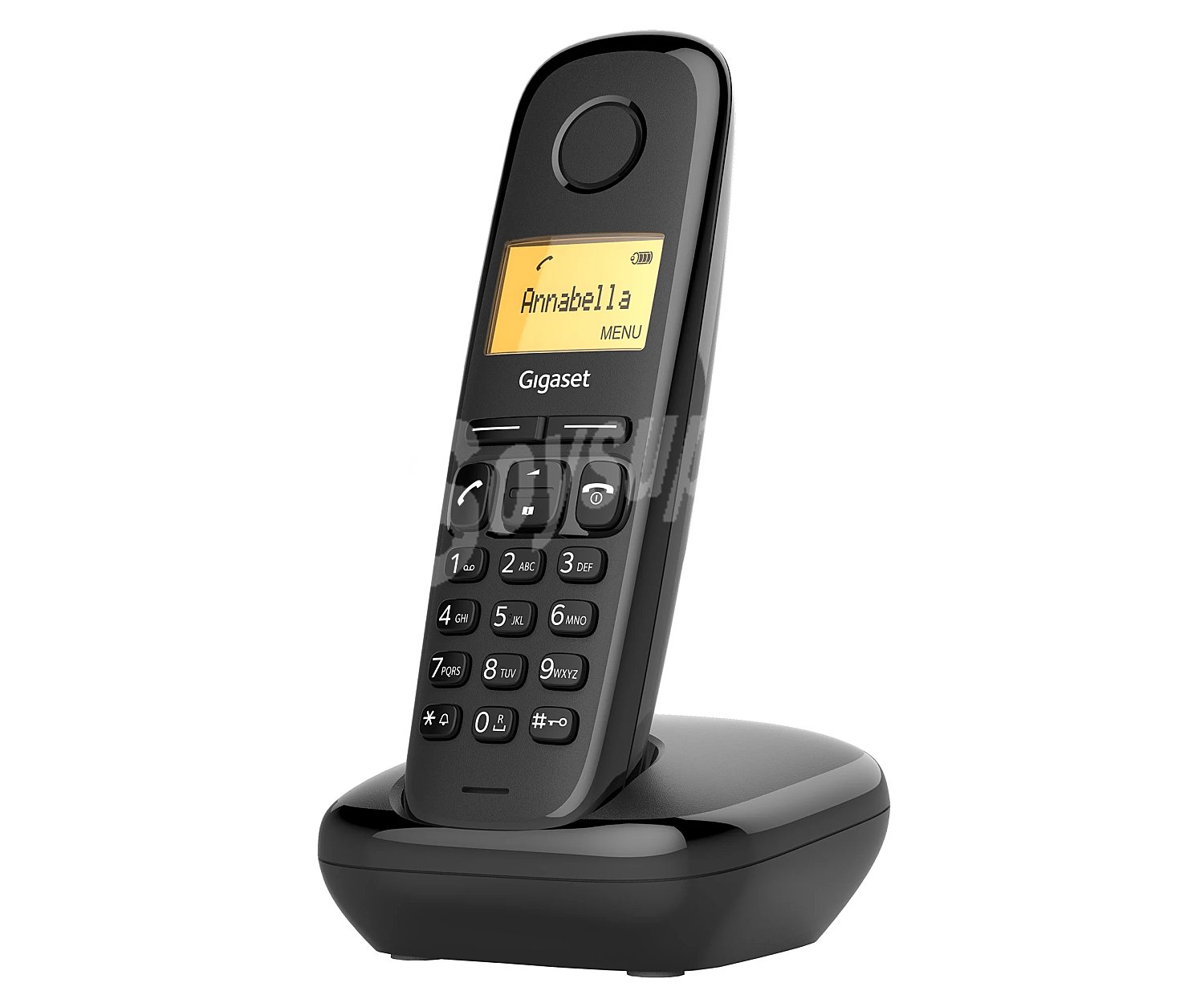 Teléfono inalámbrico Dect A170 negro, identificador de llamadas, agenda, registro de llamadas negro, identificador de llamadas, agenda, registro de llamadas