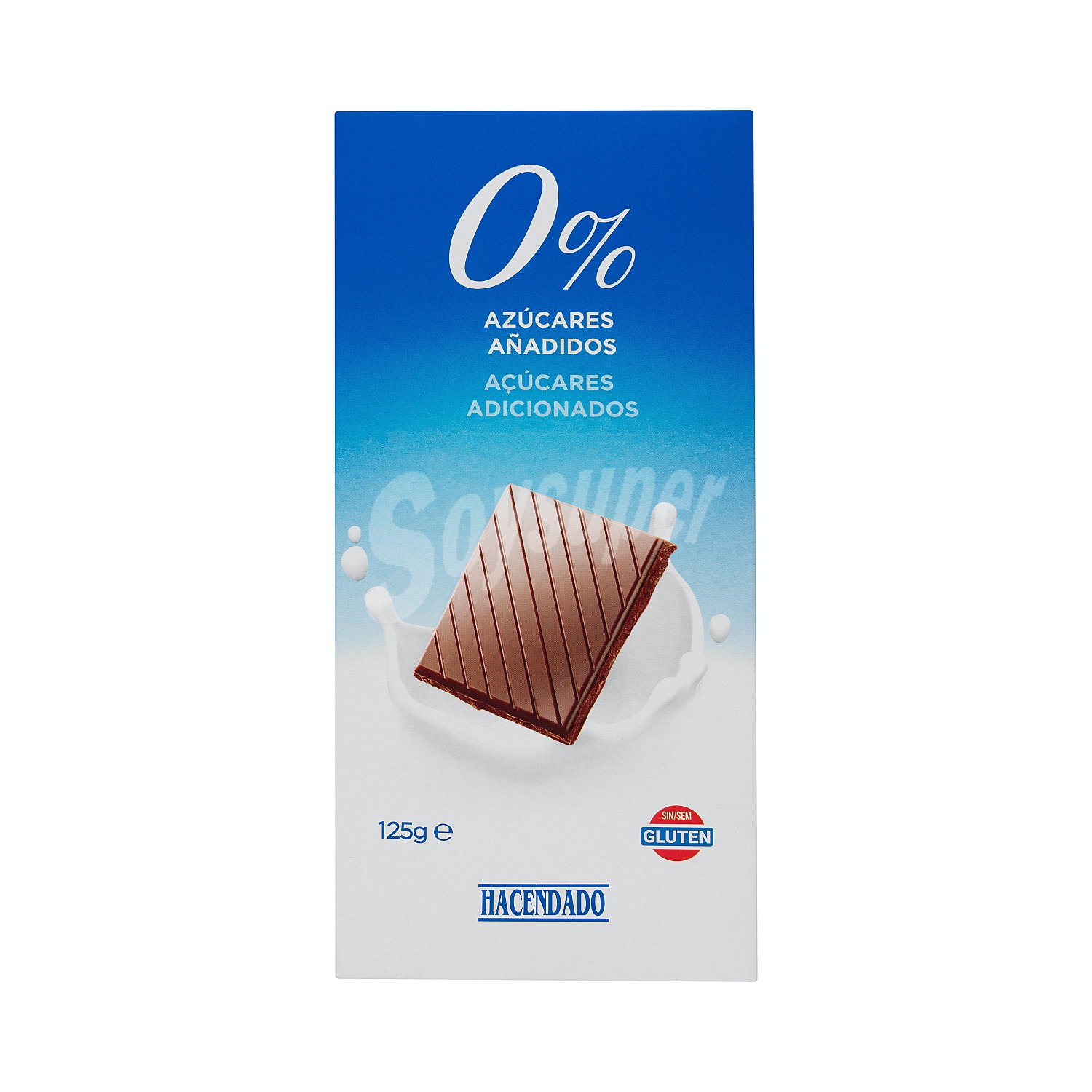 Chocolate extrafino con leche 0% azúcares añadidos