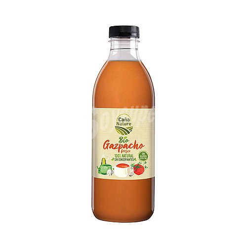 Caña nature Gazpacho fresco ecológico tradicional andaluz, 100% natural, sin gluten ni conservantes caña nature