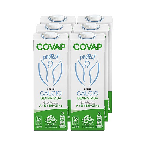 Covap Leche desnatada de vaca, enriquecida con calcio covap Calcio protect