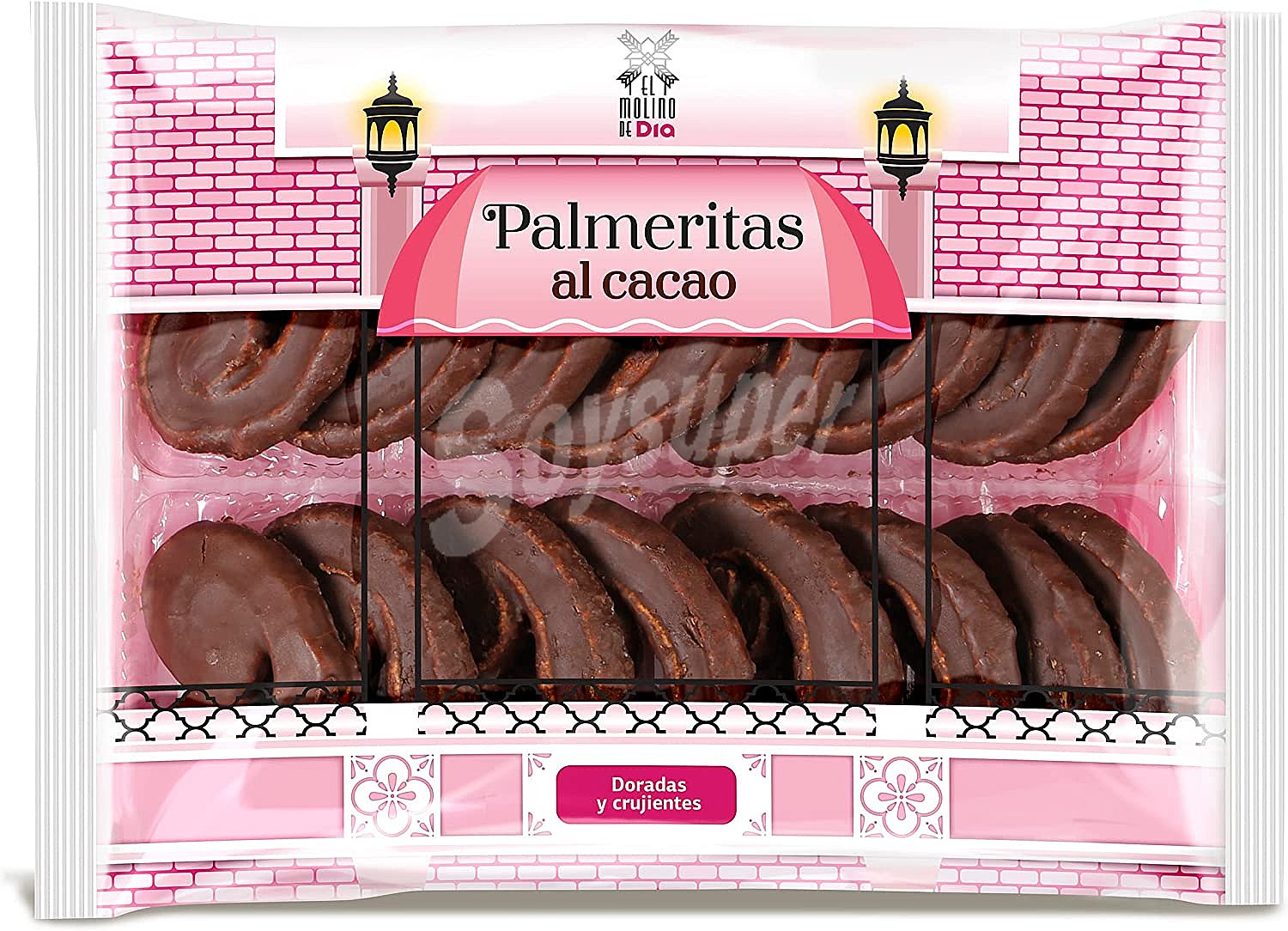 Palmeritas de hojaldre al cacao El molino de Dia