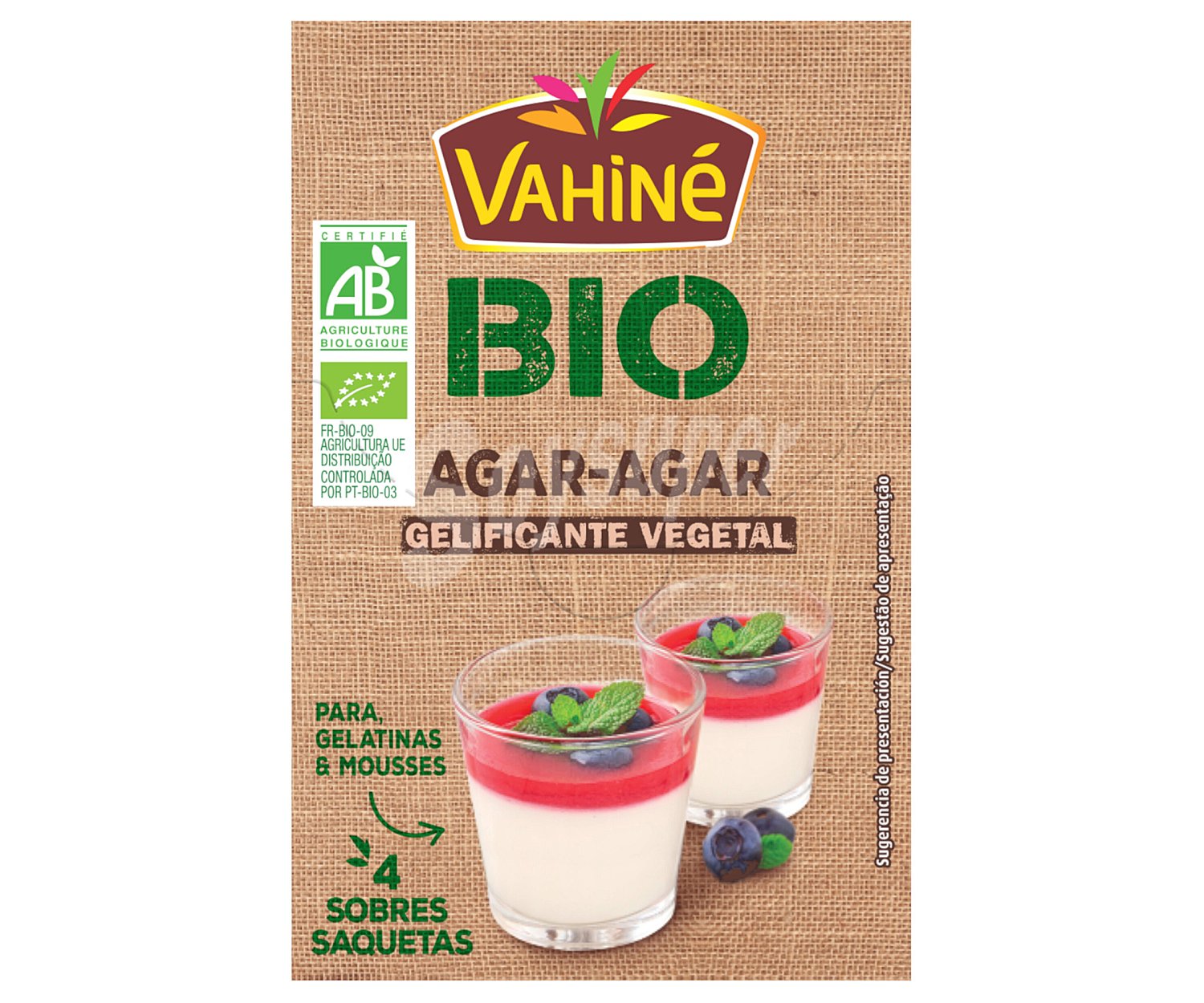 Vahiné Agar-agar ecológico (gelificante vegetal) vahiné