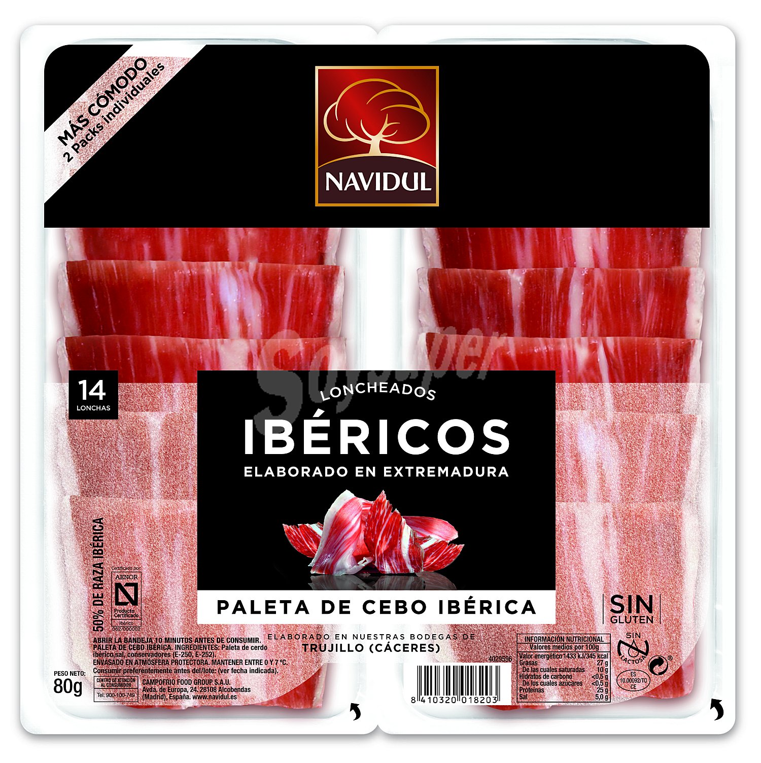 Paleta ibérica de cebo 50% raza ibérica