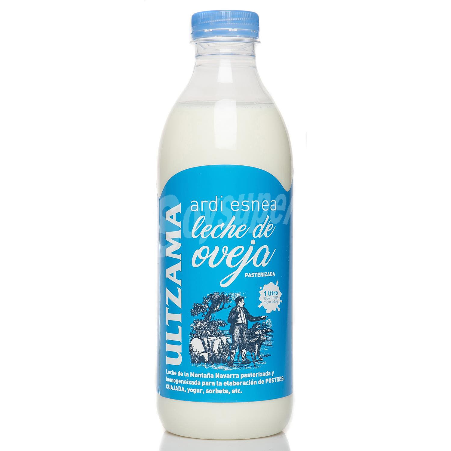 Leche de oveja fresca pasterizada de la montaña navarra Kizkilurrin homogeneizada para la elaboración de cuajada sabor a quemado