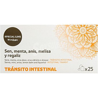 El Corte Inglés infusión de sen, menta, anís, melisa y regaliz para el tránsito intestinal