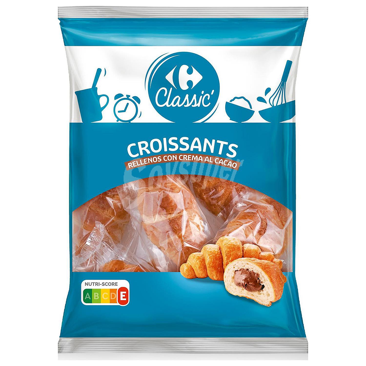 Croissants rellenos de crema de cacao Classic' Carrefour