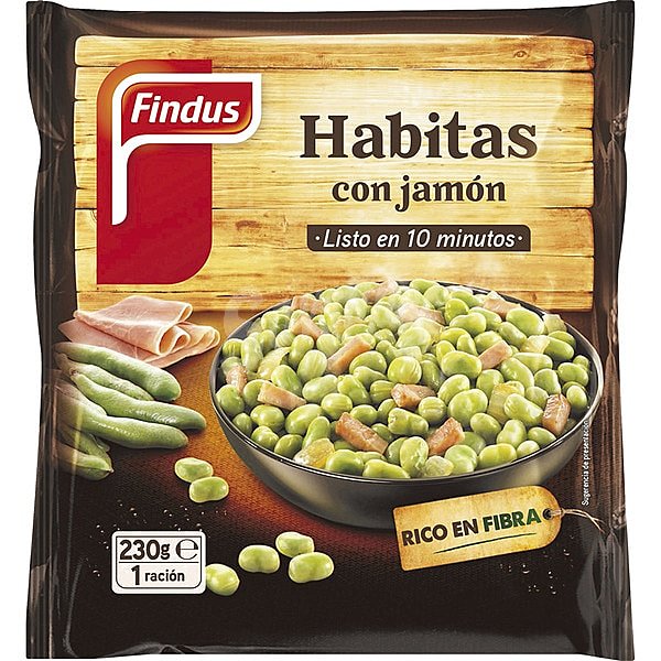 Habas con jamón ultracongeladas findus