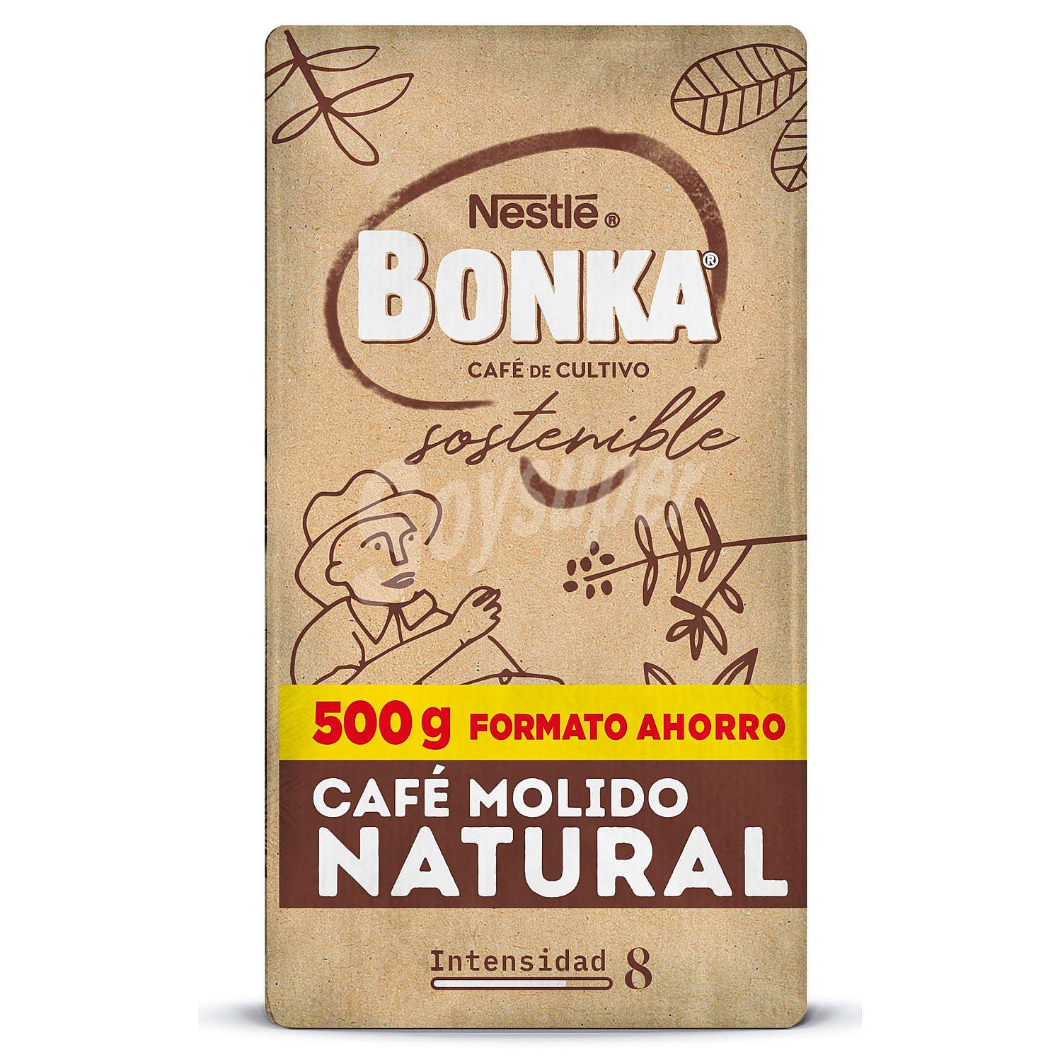 Café molido natural cultivo sostenible Nestlé Bonka